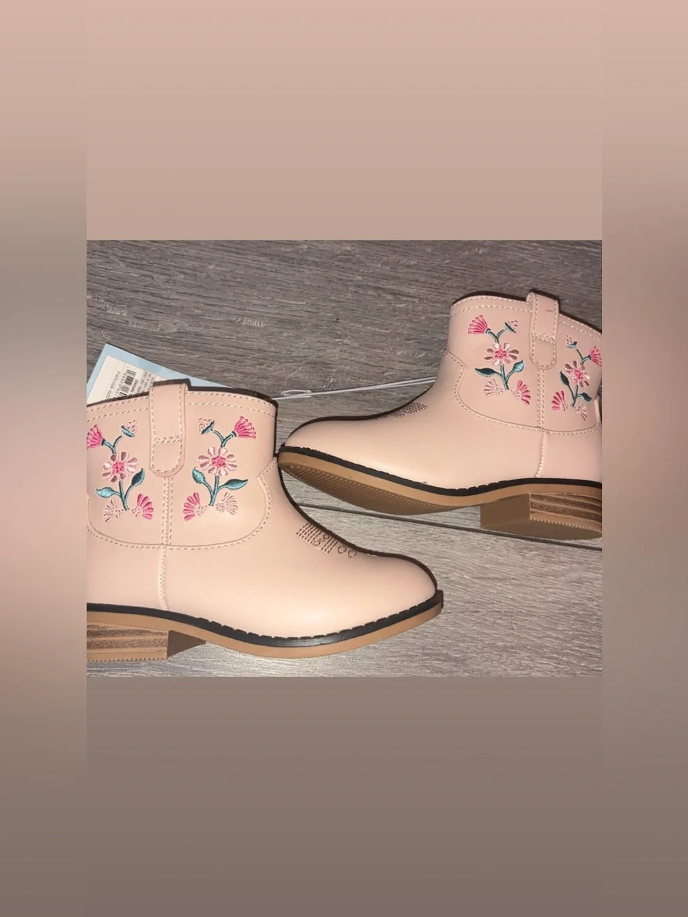 Cat & Jack Toddler Girls Size 8 Whitley Western Cowboy Boots New W Tags Pink